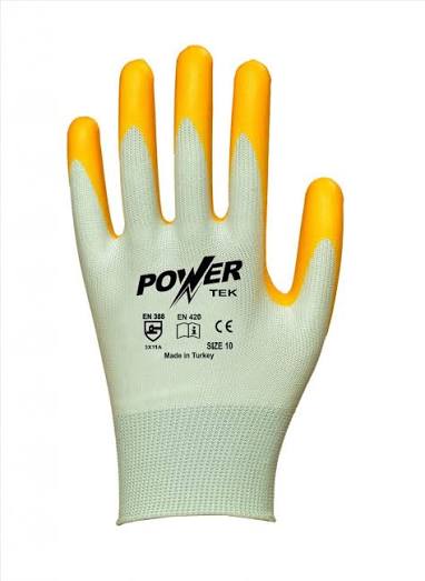 Powertek Sarı Nitril Eldiven