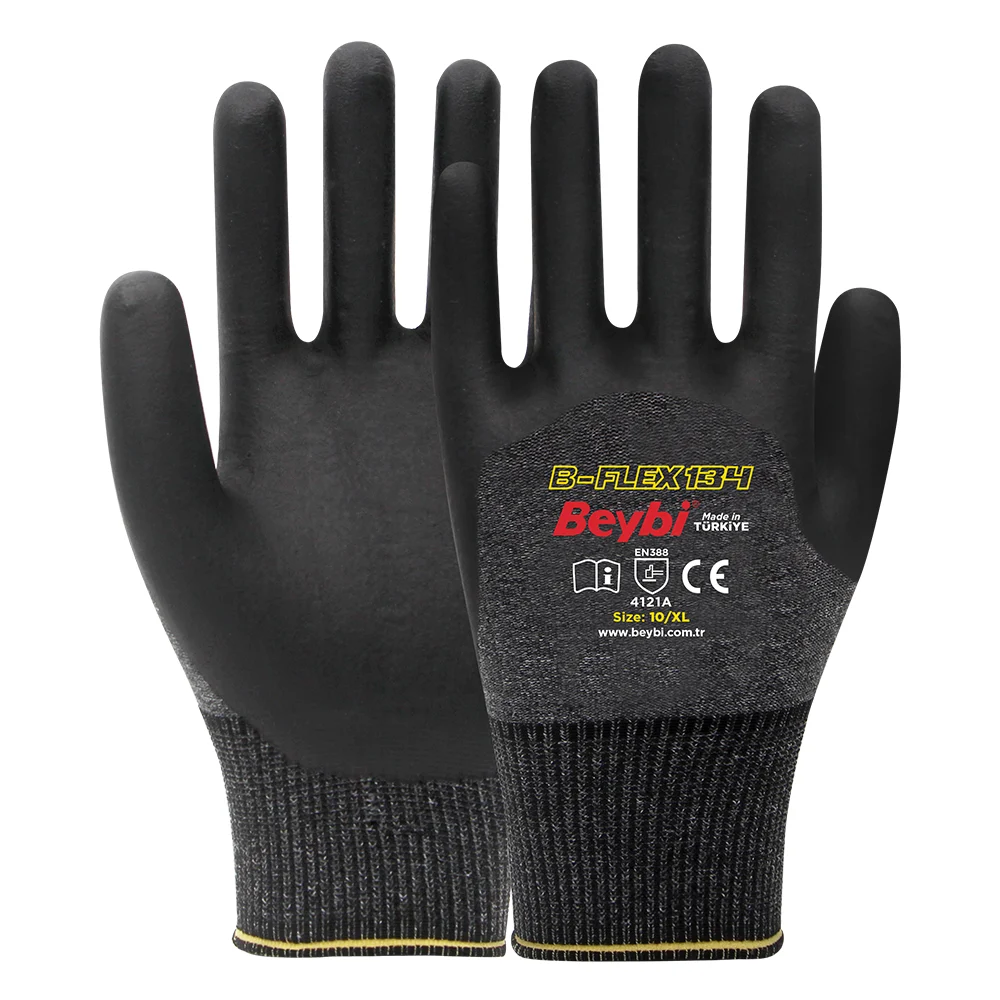 Beybi B-Flex 134 3/4 Kaplı Köpük Nitril Eldiven