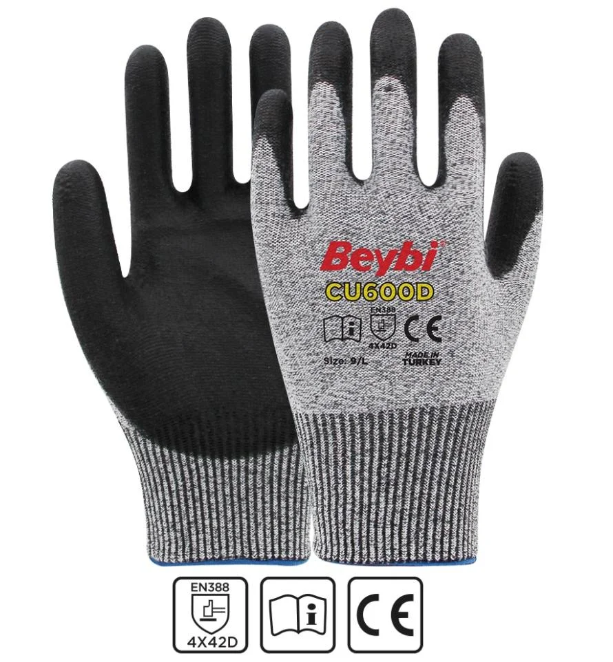 Beybi Cu600 D-5 Kesilmez Poliüretan Kaplı Kesilmeye Dirençli Eldiven