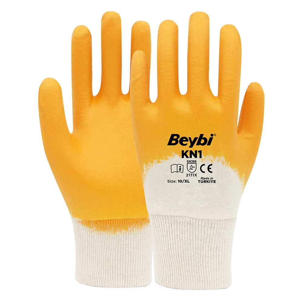 Beybi Kn1 Sarı Nitril Eldiven