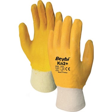 Beybi Kn2 + Plus Tam Kaplı Sarı Nitril Eldiven