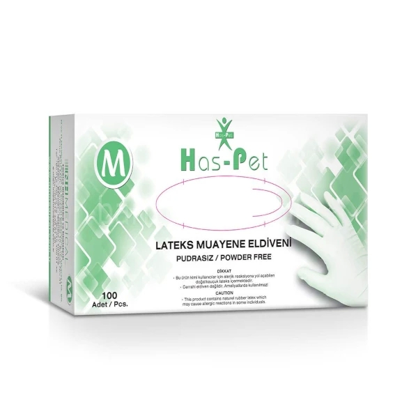 HASPET PUDRASIZ LATEKS ELDİVEN (100 ADET )